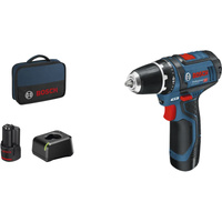 Bosch Atornillador inalámbrico GSR 12V-15 Professional Set, 12Volt, Taladro/destornillador azul/Negro