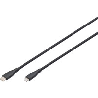 Digitus Cable de silicona USB 2.0 USB-C > Lightning, certificado MFI negro