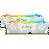 Kingston FURY FURY 64GB 6400MT/s DDR5 CL32 DIMM (Kit de 2) Renegade RGB Blanco XMP, Memoria RAM blanco, 64 GB, 2 x 32 GB, DDR5, 288-pin DIMM