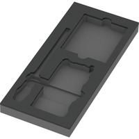 Wera 9850 Inserto de espuma para Kraftform Kompakt y Tool-Check PLUS Set 1, vacío, Depósito negro/Gris