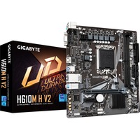 GIGABYTE H610M H V2 Placa base - Compatible con procesadores Intel Core 14th CPUs, 4+1+1 Hybrid Digital VRM, up to 5600MHz DDR5, 1xPCIe 3.0 M.2, GbE LAN, USB 3.2 Gen 1 4+1+1 Hybrid Digital VRM, up to 5600MHz DDR5, 1xPCIe 3.0 M.2, GbE LAN, USB 3.2 Gen 1, Intel, LGA 1700, Intel® Celeron®, Intel® Core™ i3, Intel® Core™ i5, Intel® Core™ i7, Intel® Core™ i9,..., LGA 1700, 96 GB, DDR5-SDRAM