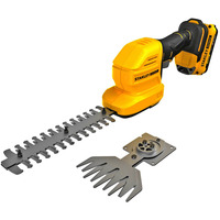 Stanley Tijera de césped/arbustos a batería, 18 Volt, Tijeras arreglasetos negro/Amarillo