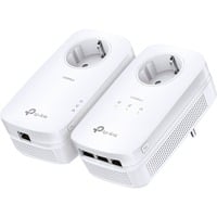 TP-Link TL-PA8033P KIT adaptador de red PowerLine 1300 Mbit/s Ethernet Blanco 2 pieza(s), PowerLAN 1300 Mbit/s, IEEE 1901, IEEE 802.3, IEEE 802.3ab, IEEE 802.3u, Tipo E / F, Gigabit Ethernet, 10,100,1000 Mbit/s, HomePlug AV2