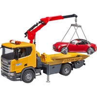 bruder Scania Super 560R camión de remolque con módulo de luz y sonido y roadster, Automóvil de construcción 