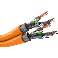 goobay Cable de red dúplex Cat.7a S/FTP (PiMF) Dca naranja