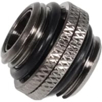 Alphacool Espiga doble enchufable ES G1/4 macho a G1/4 macho giratoria, Conector negro