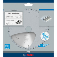 Bosch 2 608 837 764 hoja de sierra circular 16,5 cm 1 pieza(s) Aluminio, Metal no ferroso, 16,5 cm, 3 cm, 1,3 mm, 9500 RPM, 1,8 mm