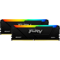Kingston FURY FURY Beast 16GB 3200MT/s DDR4 CL16 DIMM (Kit de 2) RGB, Memoria RAM negro, 16 GB, 2 x 8 GB, DDR4, 288-pin DIMM
