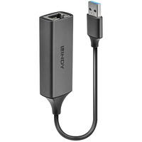 Lindy Convertidor Ethernet Gigabit USB 3.0, Adaptador de red plateado