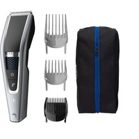 Philips 5000 series Hairclipper series 5000 HC5630/15 Cortapelos lavable, Cortador de pelo plateado/Negro, Negro, Plata, 0,5 mm, 2,8 cm, 4,1 cm, Acero inoxidable, Batería
