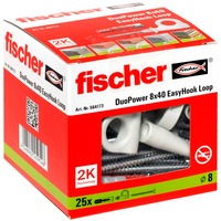 fischer EasyHook Loop DuoPower 8x40, Pasador blanco