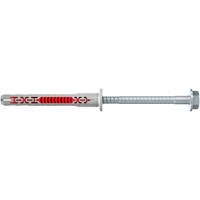 fischer Taco de vástago largo DuoXpand 8x80 FUS, Pasador gris claro/Rojo