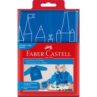Faber-Castell 201203 babero para pintura Talla única Azul Poliéster, Delantal de pintura azul, Azul, Poliéster, Talla única, 6 año(s), 1 bolsillos, 30 °C