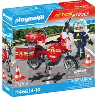 PLAYMOBIL City Action Motocicleta de bomberos en el lugar del accidente, Juegos de construcción 