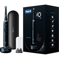 Procter & Gamble iO Series 10 Adulto Cepillo dental oscilante Negro, Cepillo de dientes eléctrico negro, Adulto, Cepillo dental oscilante, Cuidados diarios, Limpieza profunda, Cuidado de las encías, Sensible, Blanqueador, Negro, 2 min, Alrededor