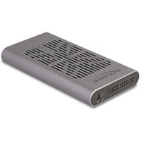 DeLOCK Carcasa USB externa 20 Gbps para 2 x M.2 NVMe PCIe SSD, Caja de unidades gris