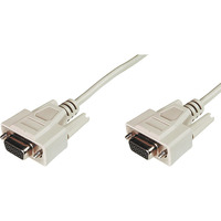 Digitus Cable de conexión para transferencia de datos serial, D-Sub9 (hembra) > D-Sub9 (hembra) beige
