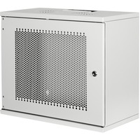 Digitus Carcasa de pared SOHO, sin montar - 540 x 400 mm (an. x pr.), Armario IT gris claro, sin montar - 540 x 400 mm (an. x pr.), Bastidor de pared, 9U, 60 kg, Rieles de rack, Gris