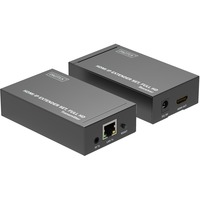 Digitus Set Extensor HDMI IP, Alargador de HDMI negro