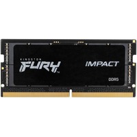 Kingston FURY FURY 8 GB 4800 MT/s DDR5 CL38 SODIMM Impact, Memoria RAM negro, 8 GB, 1 x 8 GB, DDR5, 262-pin SO-DIMM