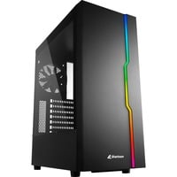 Sharkoon RGB Slider Midi Tower Negro, Cajas de torre negro, Midi Tower, PC, Negro, ATX, micro ATX, Mini-ITX, Juego, 15,7 cm