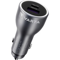 VARTA Cargador de coche KFZ, USB-A + USB-C, 45 vatios negro