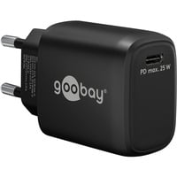 goobay Cargador rápido USB-C PD GaN 25 vatios negro