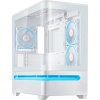 ASUS PRIME AP202 ARGB Midi Tower Blanco, Cajas de torre blanco, Midi Tower, PC, Blanco, micro ATX, Mini-ITX, Multi, 17,5 cm