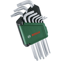 Bosch Juego de llaves hexagonales internas de seis caras, 9 piezas, Destornillador verde/Negro