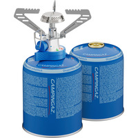 Campingaz Cocina de camping Combo Camping Connect + 2 CV 470 Plus, Cocina de gas plateado/Azul