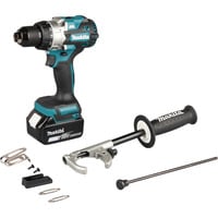 Makita Taladro atornillador percutor a batería DHP492RTJ, 18Volt, Martillo atornillador azul/Negro