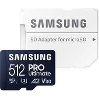 Samsung MB-MY512S 512 GB MicroSDXC UHS-I, Tarjeta de memoria azul oscuro, 512 GB, MicroSDXC, UHS-I, 200 MB/s, 130 MB/s, Class 3 (U3)