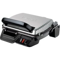 Tefal GC3050 parrilla eléctrica de contacto, Barbacoa de contacto plateado/Negro, Negro, Metálico, Titanio, Acero inoxidable, Rectangular, Plancha, 600 cm², Tapa con bisagra, Tapa de bloqueo