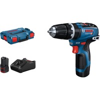 Bosch Taladro atornillador percutor a batería GSB 12V-35 Professional, 12 Voltios, Martillo atornillador azul/Negro