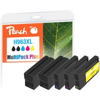 Peach PI300-1006 cartucho de tinta 5 pieza(s) Compatible Alto rendimiento (XL) Negro, Cian, Magenta, Amarillo Alto rendimiento (XL), 58 ml, 27 ml, 2070 páginas, 5 pieza(s), Multipack