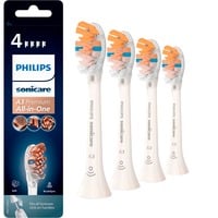 Philips A3 Premium All-in-One HX9094/10 Pack de 4 cabezales blancos de cepillos Sonicare, Cabezal de cepillo blanco, 4 pieza(s), Blanco, 3 mes(es), Medio, Philips, 2 Series Plaque Control, 2 Series Plaque Defense, Series 2100, 3 Series, DiamondClean,...
