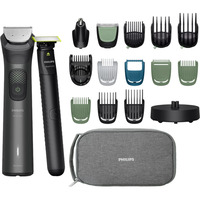 Philips Recortadora Multigroom Todo en Uno Serie 9000 19 en 1, Cortador de pelo gris