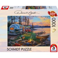 Schmidt Spiele Idilio de camping junto al lago, Puzzle 