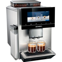 Siemens EQ.9 TQ907D03 cafetera eléctrica Totalmente automática Máquina espresso 2,3 L, Superautomática acero fino/Negro, Máquina espresso, 2,3 L, Granos de café, Molinillo integrado, 1500 W, Plata, Acero inoxidable