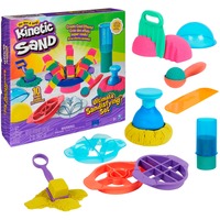 Spin Master Kinetic Sand - Ultimate Sandisfying - 907 g de Arena Mágica Rosa, Amarilla y Azul + Moldes y Herramientas - Kit Manualidades Niños - Juguetes Sensoriales - Juguetes Niños 7 Años + - Arena Kinetica, Juego de arena 