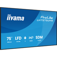 iiyama ProLite LH7575UHS-B2AG, Pantalla de gran formato negro (mate)