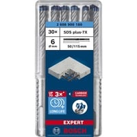 Bosch Expert Broca para martillo SDS plus-7X, Taladro Martillo perforador, Hammer drill bit, 6 mm, 115 mm, Concreto, Piedra, 5 cm