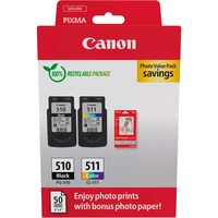 Canon 2970B017 cartucho de tinta 2 pieza(s) Original Negro, Cian, Magenta, Amarillo Negro, Cian, Magenta, Amarillo, 2 pieza(s), Pack formato ahorro para impresión fotográfica