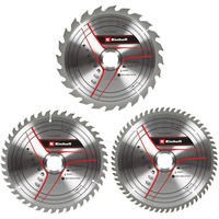 EINHELL Juego de hojas de sierra circular HM, Ø 250 x 30mm, 2,5mm, 24 dientes / 42 dientes / 60 dientes 