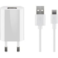 goobay Kit de carga USB-C 5 vatios, Cargador blanco