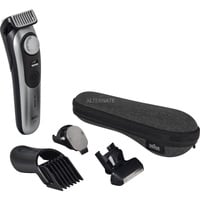 Braun BeardTrimmer 9 BT9520 depiladora para la barba Batería 52 2 cm Mojado y seco Negro, Gris, Cortapelo para barba cromado/Negro, Lavable, Batería, Negro, Gris