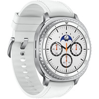 Samsung Galaxy Watch8 Classic 3,3 cm (1.3") AMOLED 46 mm Digital 438 x 438 Pixeles Pantalla táctil Plata Wifi GPS (satélite), SmartWatch blanco, 3,3 cm (1.3"), AMOLED, Pantalla táctil, 64 GB, GPS (satélite), 63,5 g