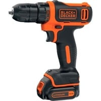 BLACK+DECKER Atornillador inalámbrico BDODD12KA, 10,8 voltios, Taladro/destornillador negro/Naranja