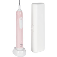 Braun Pro 1 Cross Action Pink con estuche de viaje, Cepillo de dientes eléctrico rosa neón
