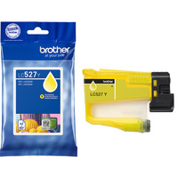 Brother LC527Y cartucho de tinta 1 pieza(s) Original Amarillo Amarillo, Tinta a base de pigmentos, 1 pieza(s), 900 páginas, Pack individual